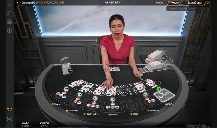 Bàn chơi Blackjack tại JJ88